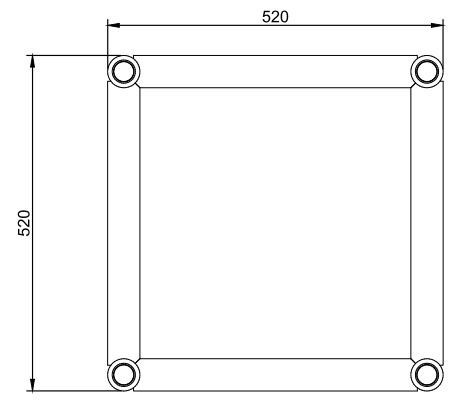 520*520mm spigot truss 520*520mm spigot truss