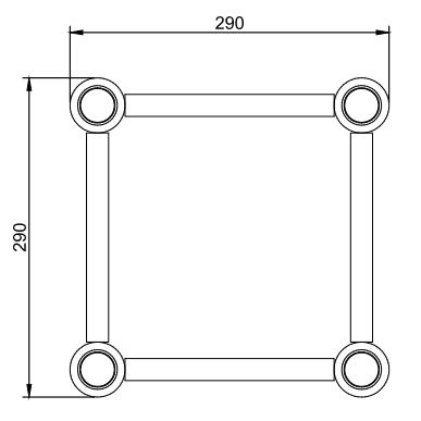 290*290mm spigot truss 290*290mm spigot truss