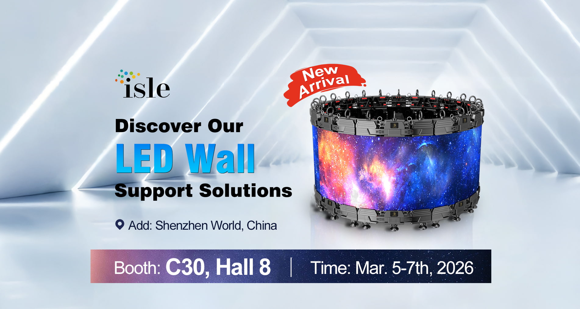 GF-Truss presents new LED wall support solutions at ISLE 8C30