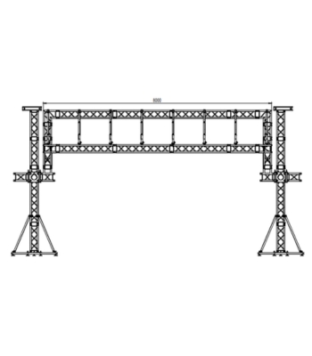 #lighting truss system for outdoor event with canopy roof