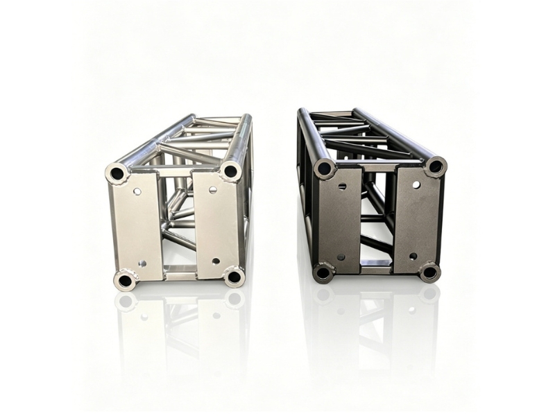 Reinforced aluminum end plate on a 12x12 inch bolt box truss